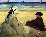 Edouard Manet Canvas Paintings - On The Beach